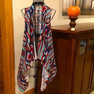 Vest Ambiance Apparel S Aztec Cascade